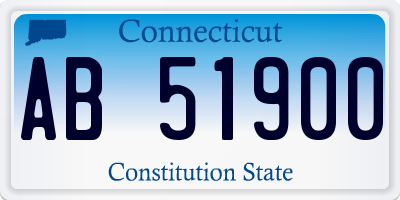 CT license plate AB51900