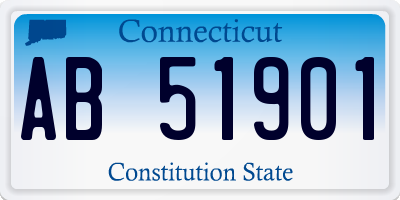 CT license plate AB51901