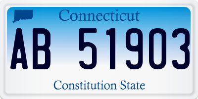 CT license plate AB51903