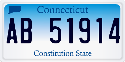 CT license plate AB51914