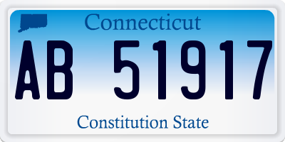 CT license plate AB51917