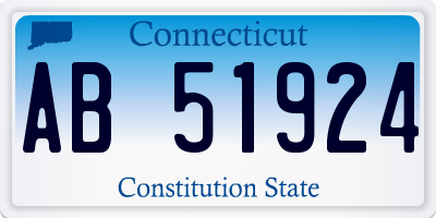 CT license plate AB51924