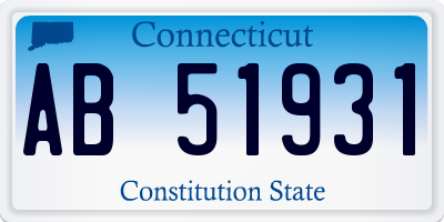 CT license plate AB51931