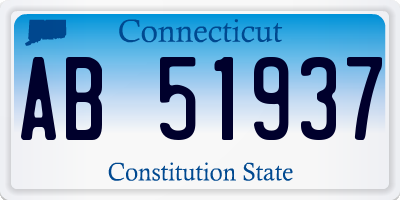 CT license plate AB51937
