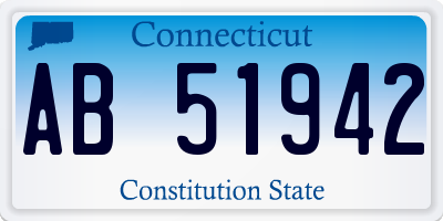 CT license plate AB51942