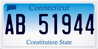 CT license plate AB51944