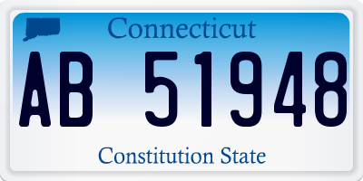 CT license plate AB51948