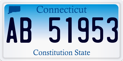 CT license plate AB51953