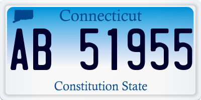 CT license plate AB51955