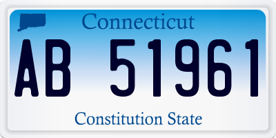 CT license plate AB51961