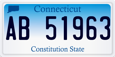 CT license plate AB51963