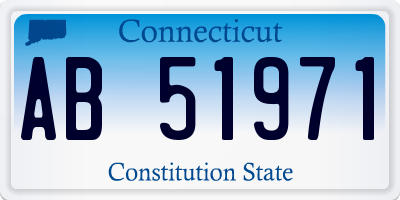 CT license plate AB51971