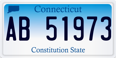 CT license plate AB51973
