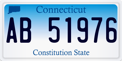 CT license plate AB51976