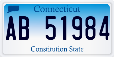 CT license plate AB51984