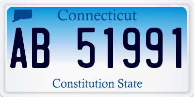 CT license plate AB51991