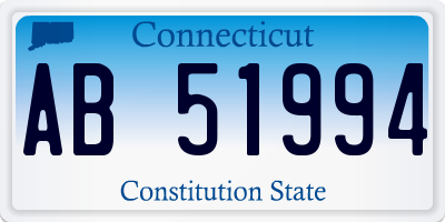 CT license plate AB51994