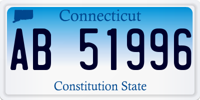 CT license plate AB51996