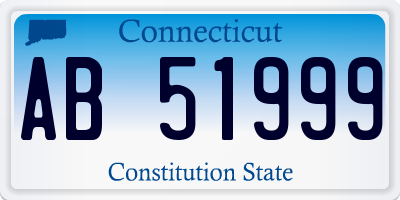 CT license plate AB51999