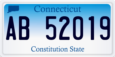 CT license plate AB52019