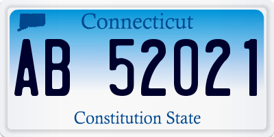 CT license plate AB52021