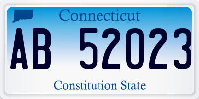 CT license plate AB52023