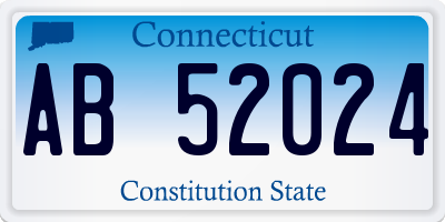 CT license plate AB52024