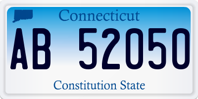 CT license plate AB52050