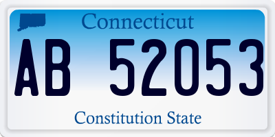 CT license plate AB52053