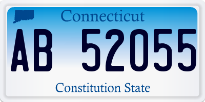 CT license plate AB52055