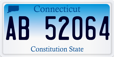 CT license plate AB52064