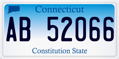 CT license plate AB52066