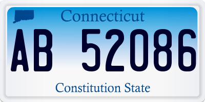 CT license plate AB52086