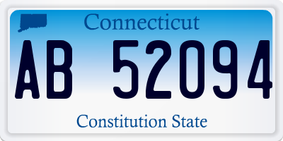 CT license plate AB52094