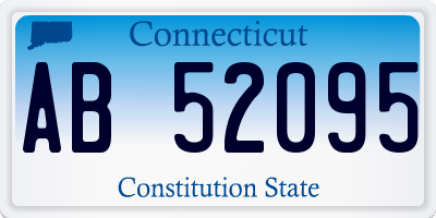 CT license plate AB52095