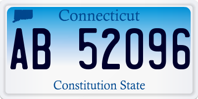 CT license plate AB52096