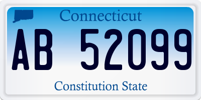 CT license plate AB52099