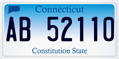 CT license plate AB52110