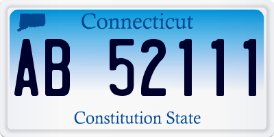 CT license plate AB52111