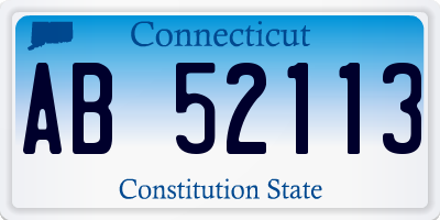 CT license plate AB52113