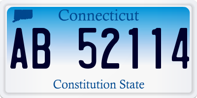 CT license plate AB52114