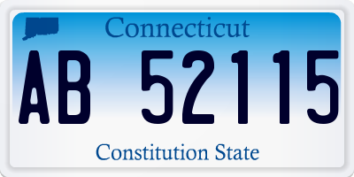 CT license plate AB52115