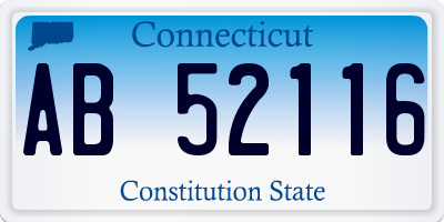 CT license plate AB52116