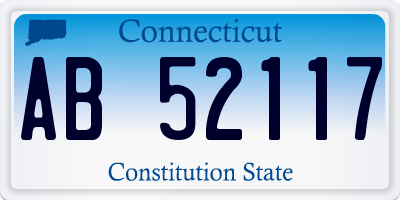 CT license plate AB52117