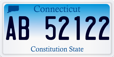CT license plate AB52122