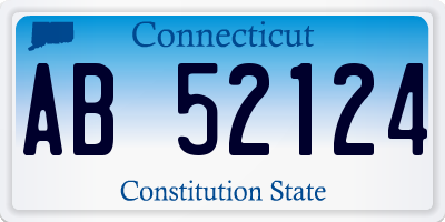 CT license plate AB52124