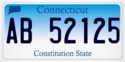 CT license plate AB52125