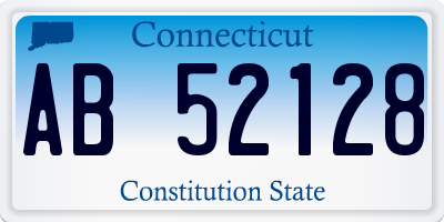 CT license plate AB52128