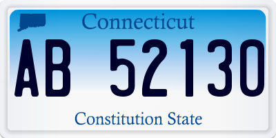 CT license plate AB52130