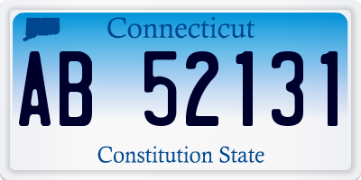 CT license plate AB52131